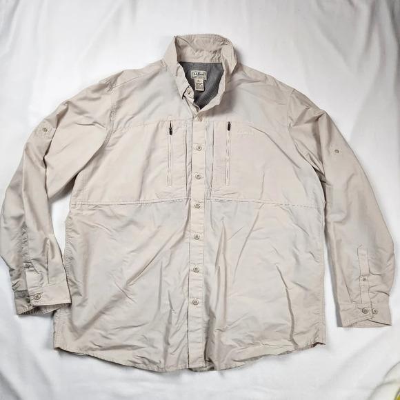 L.L.Bean Safari Style Outdoor Vented Button Up Shirt. - Picture 1 of 5